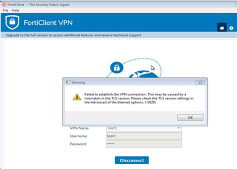 forticlient vpn mismatch in the tls version 5029